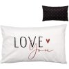 Clayre & Eef BHS36-4 Povlak na polštář 30x50 cm Black White Romantic Design