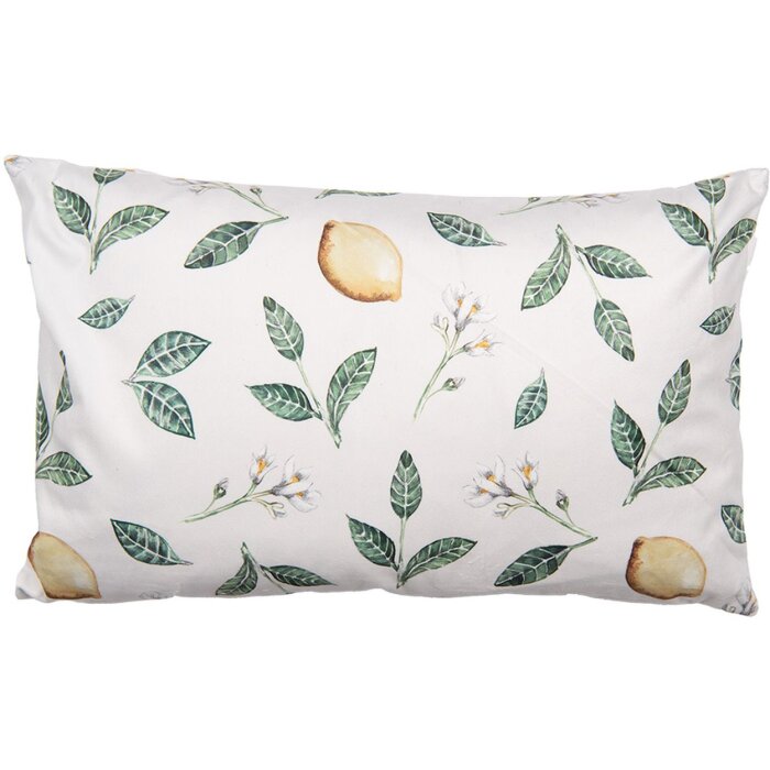 Clayre & Eef LEL36 povlak na polštář 30x50 cm béžový žlutý venkovský styl Polyester