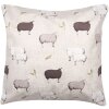 Clayre & Eef NSF22 Povlak na polštář 45x45 cm béžový hnědý venkovský styl ovce