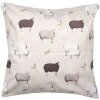 Clayre & Eef NSF22 Povlak na polštář 45x45 cm béžový hnědý venkovský styl ovce