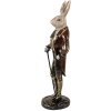 Clayre & Eef Dekorativní králík z polyresinu béžově červený 17x15x51 cm Velikonoční figurka