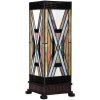 LumiLamp 5LL-6359 Tiffany stolní lampa hnědá béžová 17x17x44 cm E27 40W