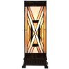 LumiLamp 5LL-6359 Tiffany stolní lampa hnědá béžová 17x17x44 cm E27 40W