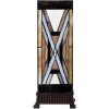 LumiLamp 5LL-6359 Tiffany stolní lampa hnědá béžová 17x17x44 cm E27 40W