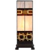 LumiLamp 5LL-6360 Tiffany stolní lampa béžová hnědá 44cm E27 sklo polyresin