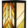 LumiLamp 5LL-6361 Tiffany nástěnné svítidlo béžovo-zelené 14x16x40 cm E27 sklo kovové