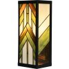 LumiLamp 5LL-6361 Tiffany nástěnné svítidlo béžovo-zelené 14x16x40 cm E27 sklo kovové