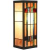 LumiLamp 5LL-6362 Tiffany nástěnné svítidlo béžově hnědé 14x16x40cm E27 sklo kovové