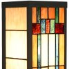 LumiLamp 5LL-6362 Tiffany nástěnné svítidlo béžově hnědé 14x16x40cm E27 sklo kovové