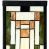LumiLamp 5LL-6363 Tiffany nástěnné svítidlo béžovo-zelené 14x16x40cm E27 Skleněné kovové