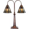 LumiLamp 5LL-6366 Stolní lampa Tiffany z hnědého skla 48x19x64 cm E27