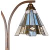 LumiLamp 5LL-6368 Tiffany stolní lampa hnědá modrá 48x19x57cm E27 2x60W