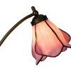 LumiLamp 5LL-6369 Tiffany stolní lampa růžovo-hnědá 26x19x50cm E14