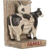 Clayre & Eef Sada zarážek na knihy Cows Country Style Brown Black 2-dílná Polyresin