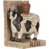 Clayre & Eef Sada zarážek na knihy Cows Country Style Brown Black 2-dílná Polyresin