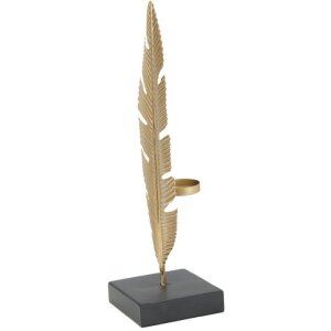 Mauro Ferretti dekorativní plastika Leaf Glam Gold Black 10x10x34 cm