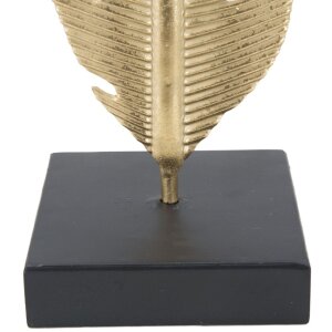 Mauro Ferretti dekorativní plastika Leaf Glam Gold Black 10x10x34 cm