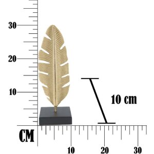 Mauro Ferretti dekorativní plastika Leaf Glam Gold Black 10x10x34 cm