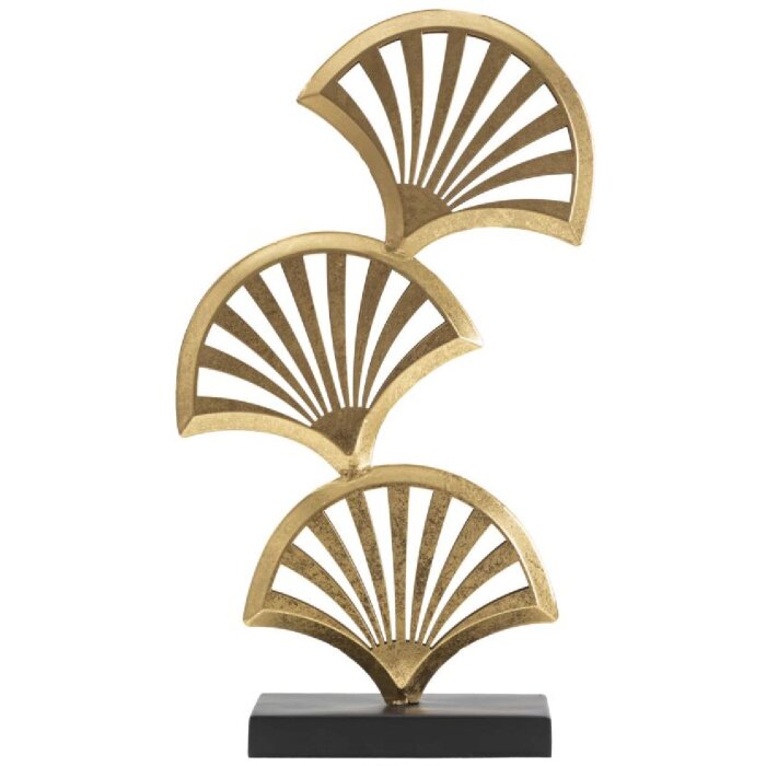 Mauro Ferretti socha Triple Leaf 23,5x10x44 cm zlatá-černá