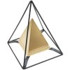 Mauro Ferretti socha pyramida s kovovým rámem 15x15x21 cm zlato-černá