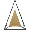 Mauro Ferretti socha pyramida s kovovým rámem 15x15x21 cm zlato-černá
