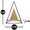 Mauro Ferretti socha pyramida s kovovým rámem 15x15x21 cm zlato-černá
