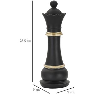 Mauro Ferretti socha Královna 9x25,5 cm černá-zlatá