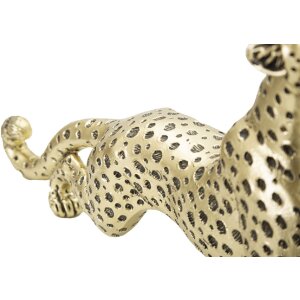 Mauro Ferretti leopardí figurka 33x7,7x19,5 cm zlatá černá