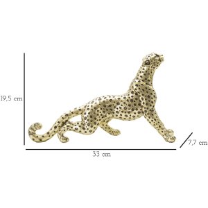 Mauro Ferretti leopardí figurka 33x7,7x19,5 cm zlatá černá