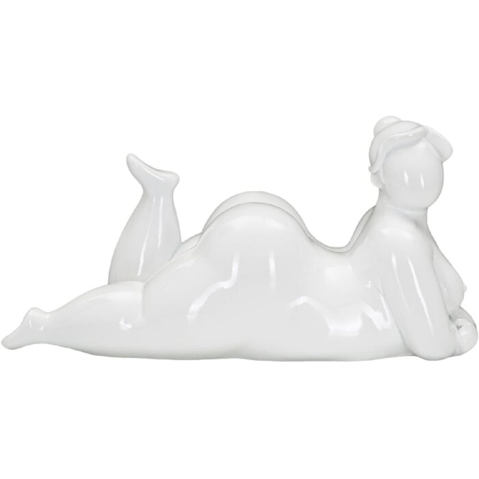 Mauro Ferretti Woman Yoga Relax socha 32x12,5x16 cm bílá