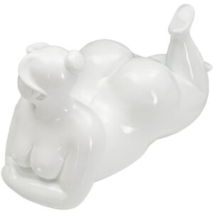 Mauro Ferretti Woman Yoga Relax socha 32x12,5x16 cm bílá