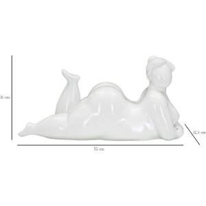 Mauro Ferretti Woman Yoga Relax socha 32x12,5x16 cm bílá