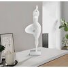 Mauro Ferretti figurka jógy stojící Žena Jóga 16x9x45,8 cm bílá