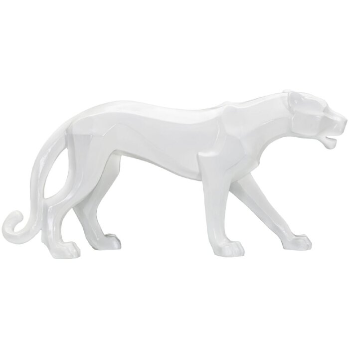 Mauro Ferretti panther socha bílá 70x18x32,5 cm