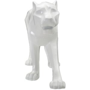Mauro Ferretti panther socha bílá 70x18x32,5 cm