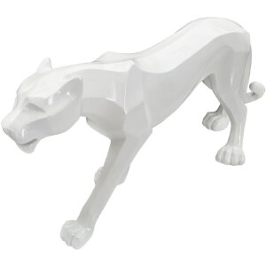 Mauro Ferretti panther socha bílá 70x18x32,5 cm