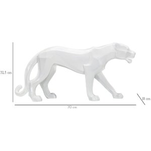 Mauro Ferretti panther socha bílá 70x18x32,5 cm