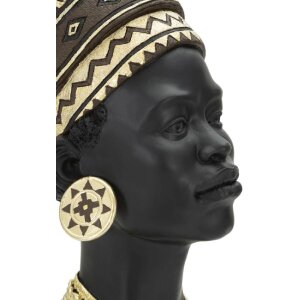 Mauro Ferretti Bust Massai Woman Cup 21,5x27,5x45 cm černá
