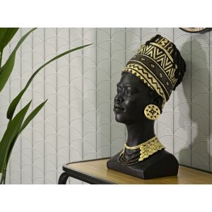 Mauro Ferretti Bust Massai Woman Cup 21,5x27,5x45 cm černá