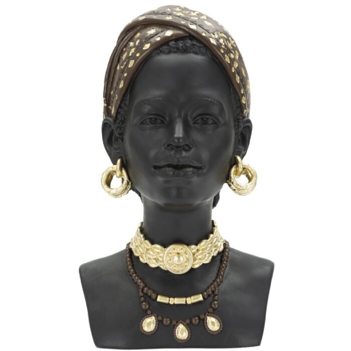 Mauro Ferretti Busta Massai Woman 19x18,5x30 cm černá