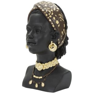 Mauro Ferretti Busta Massai Woman 19x18,5x30 cm černá