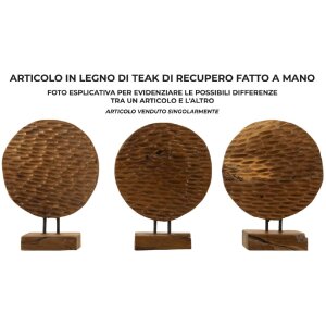 Mauro Ferretti soška Mince 30x1,5x40 cm teaková hnědá
