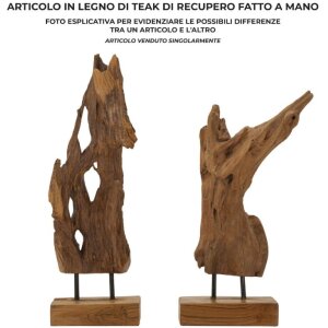 Mauro Ferretti Akar socha teaková hnědá 18x13x55 cm