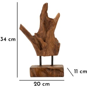 Mauro Ferretti Akar socha teaková hnědá 20x11x34 cm