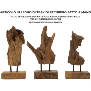 Mauro Ferretti Akar socha teaková hnědá 20x11x34 cm