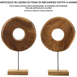 Mauro Ferretti socha Dorat z teakového dřeva 35x10x58 cm hnědý