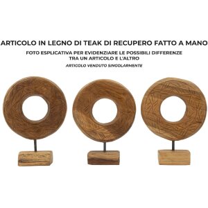 Mauro Ferretti socha Dorat z teakového dřeva 20x10x28 cm hnědá