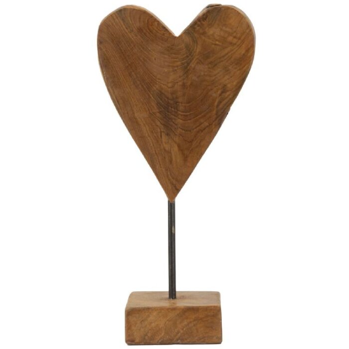 Mauro Ferretti socha srdce teak 15x10x35 cm hnědá