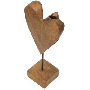 Mauro Ferretti socha srdce teak 15x10x35 cm hnědá