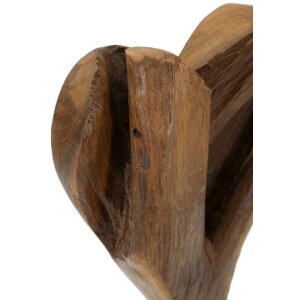 Mauro Ferretti socha srdce teak 15x10x35 cm hnědá